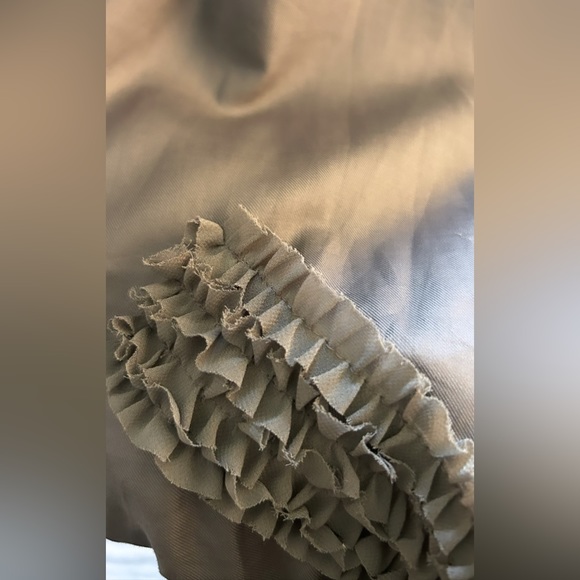 NWT Loft Gray Ruffle Trim Sheath Dress - Picture 4 of 4